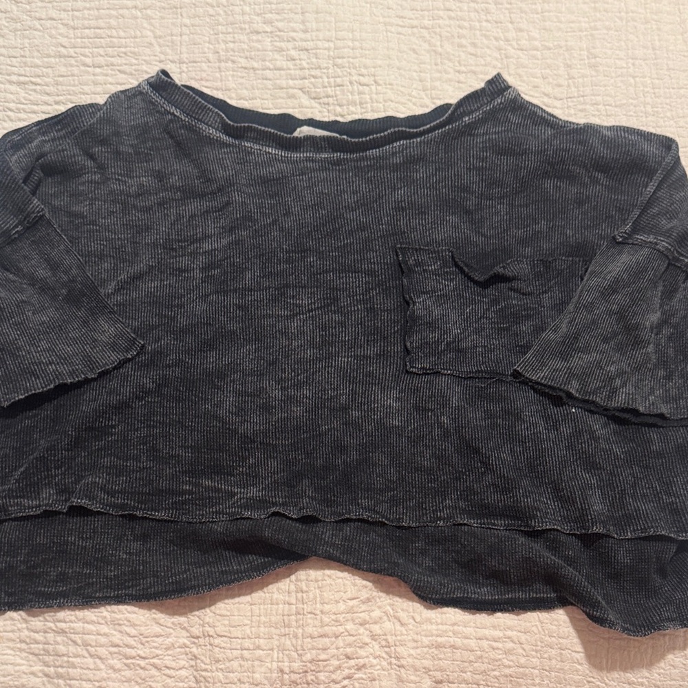 Altar'd State Black Cropped Top